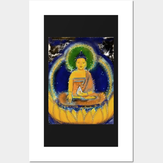 Ratnasambhava - yellow Buddha of the south Wall Art by Visuddhi